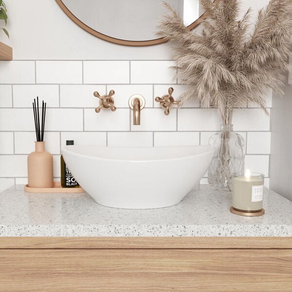 Lavoar pentru blat Rea Sofia mini white Alb
