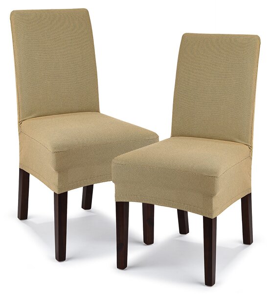 Husă multielastică 4Home Comfort pentru scaun, be j, 40 - 50 cm, set 2 buc