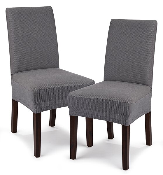 Husă multielastică 4Home Comfort pentru scaun, gri, 40 - 50 cm, set 2 buc