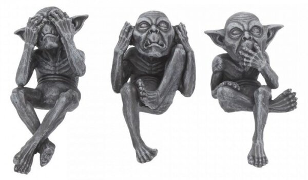 Set 3 statuete Trei goblini intelepti 12 cm