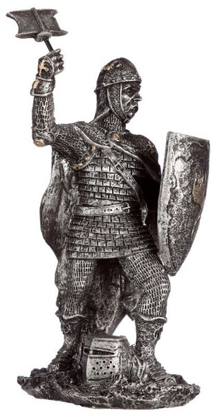 Statueta Cavaler Medieval Luptand 12.5 cm