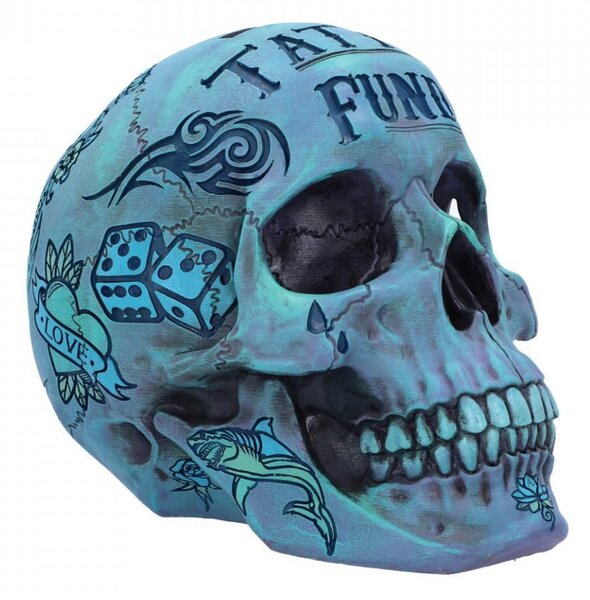 Pusculita craniu Tattoo Fund ( Albastru )