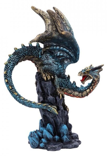 Statueta dragon Hear me Roar (albastru) 14cm