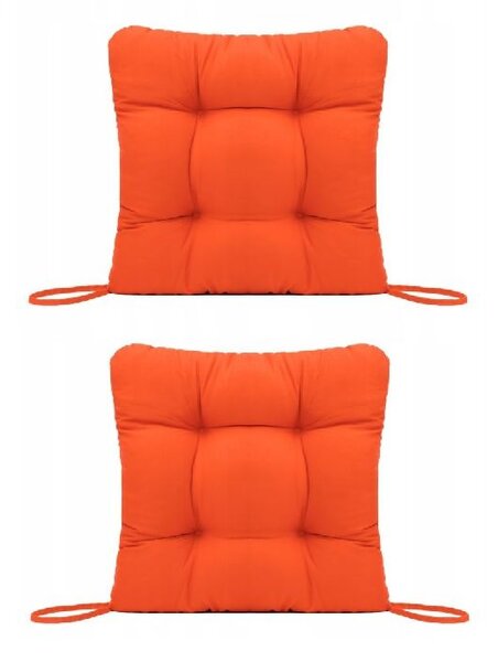 Set Perne decorative pentru scaun de bucatarie sau terasa, dimensiuni 40x40cm, culoare Orange, 2buc/set