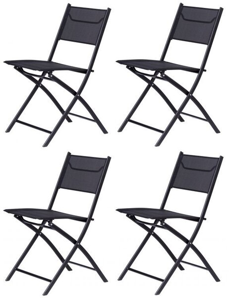Set 4 scaune pliabile, 82x46x56, pentru terasa, gradina sau balcon