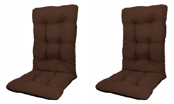 Set Perne pentru scaun de casa si gradina cu spatar, 48x48x75cm, culoare maro, 2 buc/set