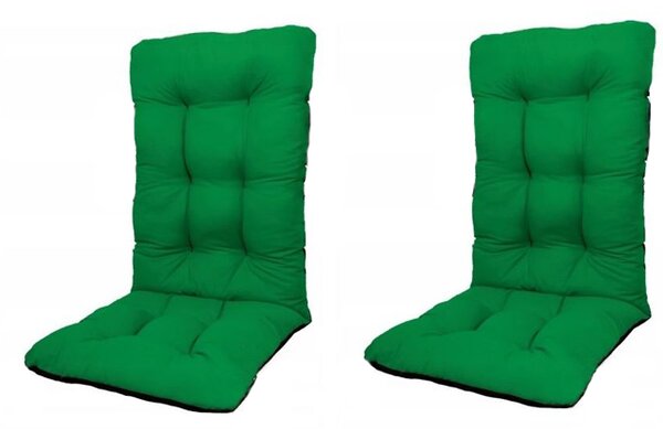 Set Perne pentru scaun de casa si gradina cu spatar, 48x48x75cm, culoare verde, 2 buc/set