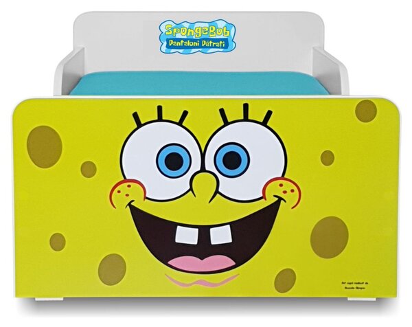 Pat copii Sponge Bob 2-12 ani cu saltea cadou