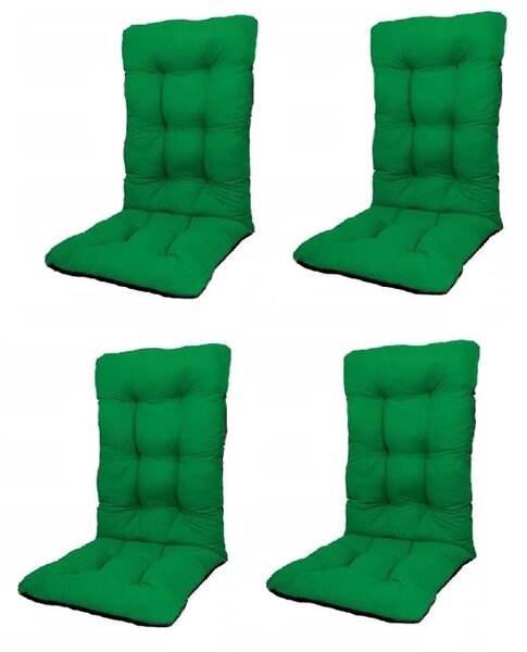 Set Perne pentru scaun de casa si gradina cu spatar, 48x48x75cm, culoare verde, 4 buc/set