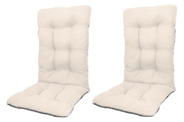 Set Perne pentru scaun de casa si gradina cu spatar, 48x48x75cm, culoare alb, 2 buc/set