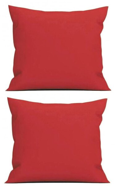 Set 2 Perne decorative patrate, 40x40 cm, pentru canapele, plina cu Puf Mania Relax, culoare rosu