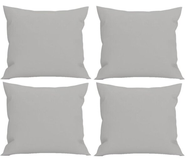 Set 4 Perne decorative patrate, 40x40 cm, pentru canapele, pline cu Puf Mania Relax, culoare gri