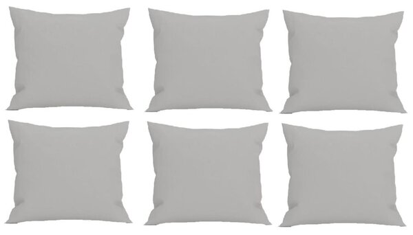 Set 6 Perne decorative patrate, 40x40 cm, pentru canapele, pline cu Puf Mania Relax, culoare gri