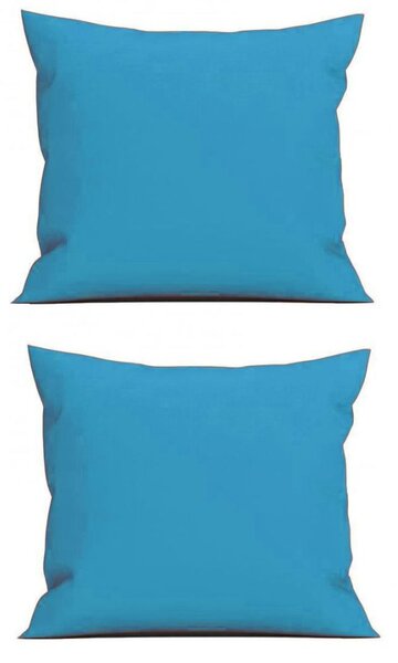 Set 2 Perne decorative patrate, 40x40 cm, pentru canapele, pline cu Puf Mania Relax, culoare albastru