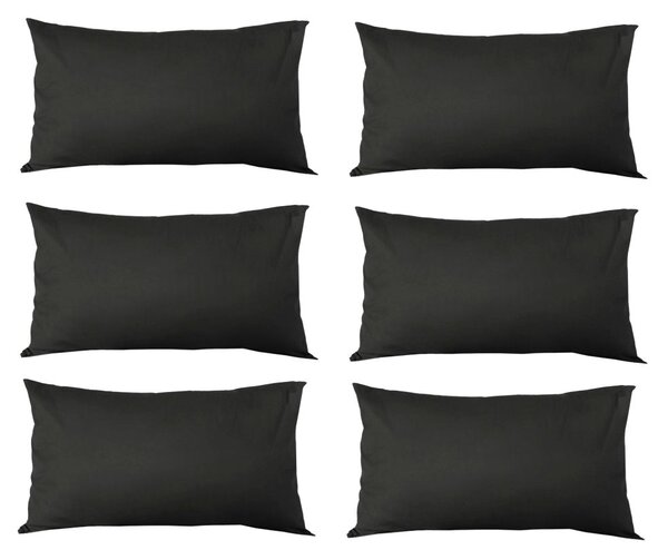 Set 6 Perne decorative dreptunghiulare, 50x30 cm, pline cu Puf Mania Relax, culoare negru