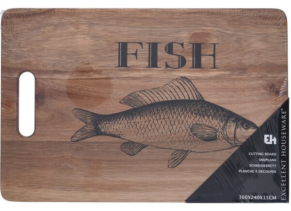 Tocător de pește Fish, 36 x 24 x 1,5 cm