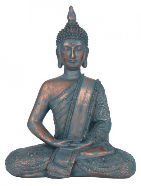 Statueta Buddha 28cm - albastru