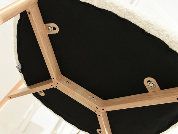 Scaun sufragerie Iraquies (crem + stejar). Promo -14%. 1136532