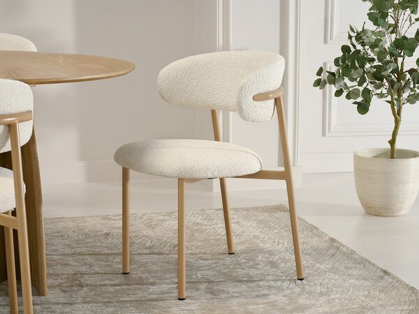 Scaun sufragerie Iraquies (crem + stejar). Promo -14%. 1136532