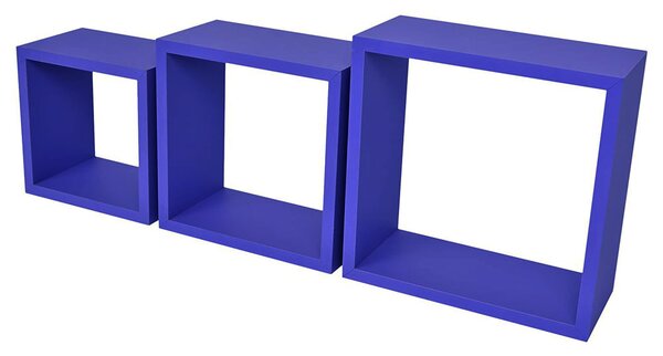 Set 3 cuburi perete PAL Albastru