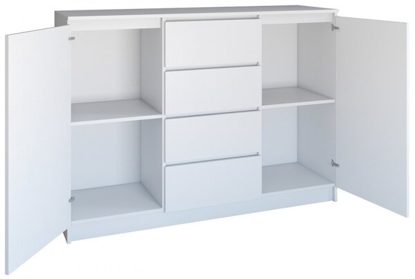Drohmo 2D4S, dulap cu sertare, alb