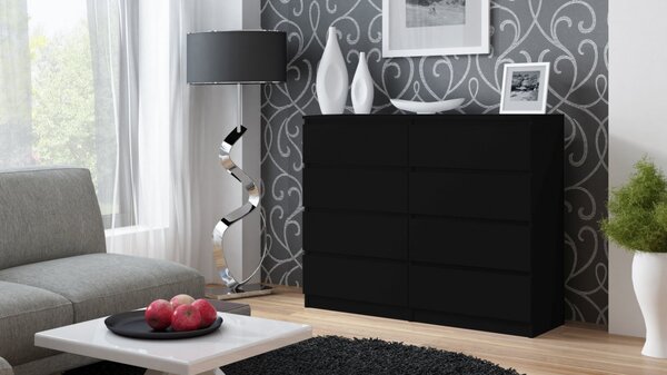 Baltrum M8 120, dulap cu sertare, negru