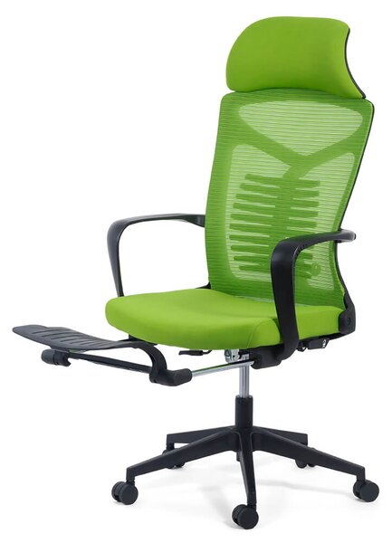 Scaun ergonomic cu spatar rabatabil si suport picioare SYYT 9502 verde