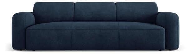 Canapea Greta cu 3 locuri si tapiterie din tesatura structurala, albastru