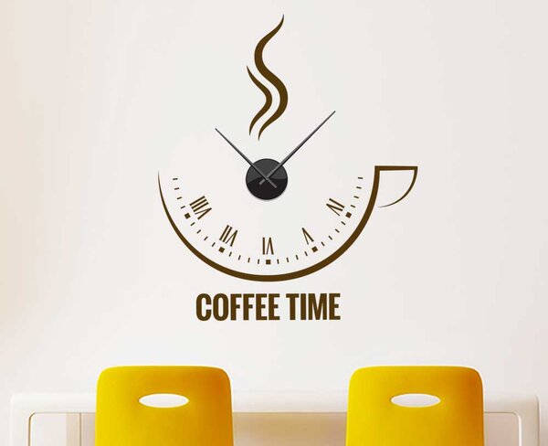 Sticker Ceas de perete - Cafeaua cu prietenii