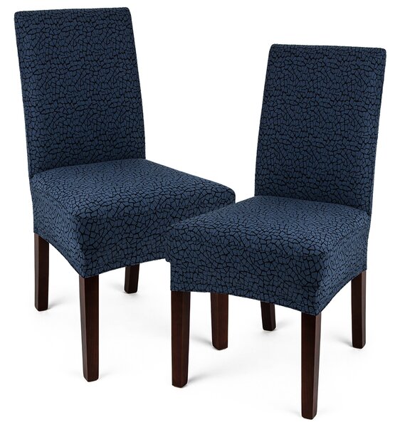 Husă multielastică 4Home Comfort Plus pentru scaun, albastră, 40 - 50 cm, set 2 buc