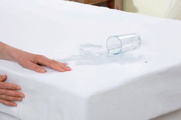 Husa saltea impermeabila Cotton Home & Hotel, pentru saltea 180×200+35 cm, alba