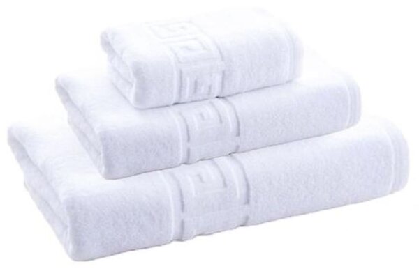 Prosop Cotton Deluxe Home & Hotel – Greek Border, Bumbac 100%, 30×50 cm, 500g/mp