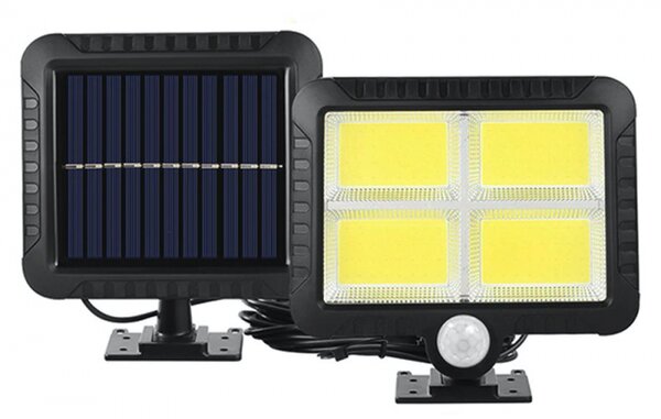 Proiector SOLAR 10W 4 CASETTE Senzor de lumina si miscare COB
