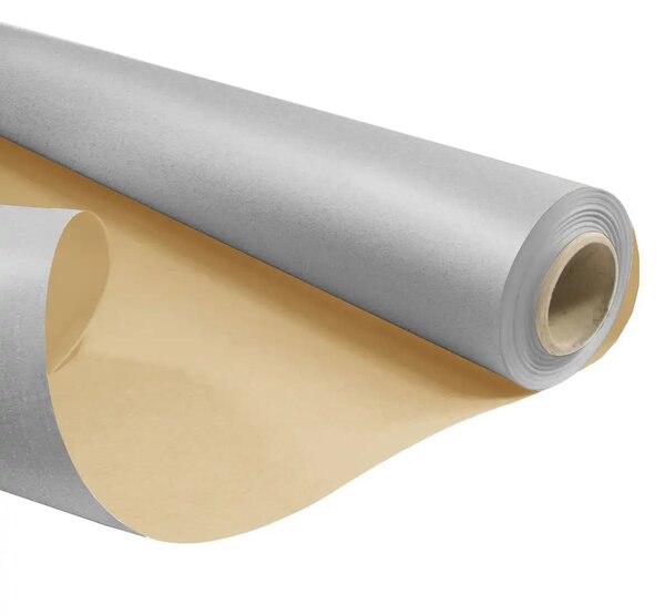 Hartie ambalat cadouri DUO ARGINTIE-KRAFT in rola 0,79 x 50 metri