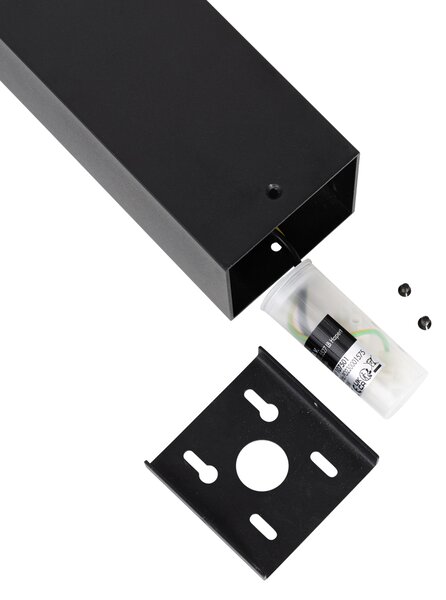 Lampă de exterior cu picior neagră cu abajur fumuriu 30 cm - Denmark