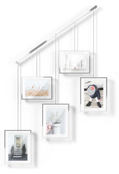 Rame argintii de suspendat 5 buc. din metal 66x69 cm Exhibit – Umbra