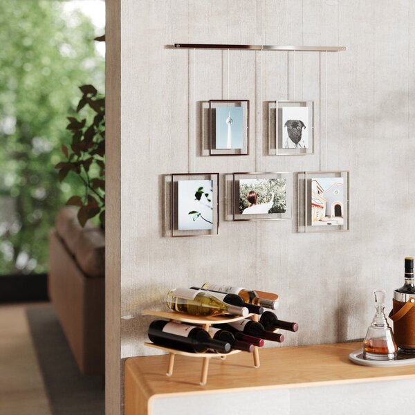 Rame argintii de suspendat 5 buc. din metal 66x69 cm Exhibit – Umbra