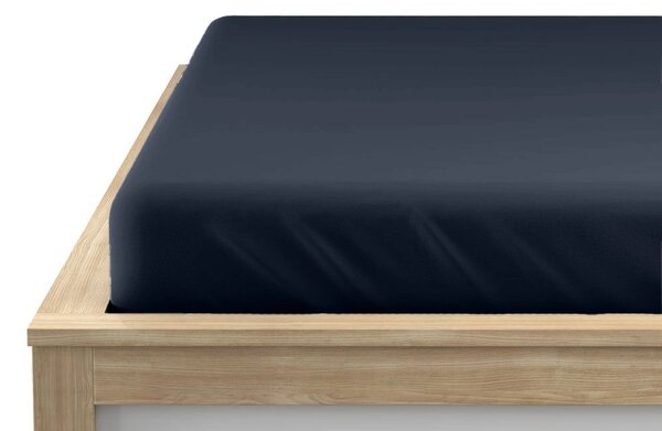 Cearsaf Jersey HIGHFIT albastru naval 90 x 200 cm