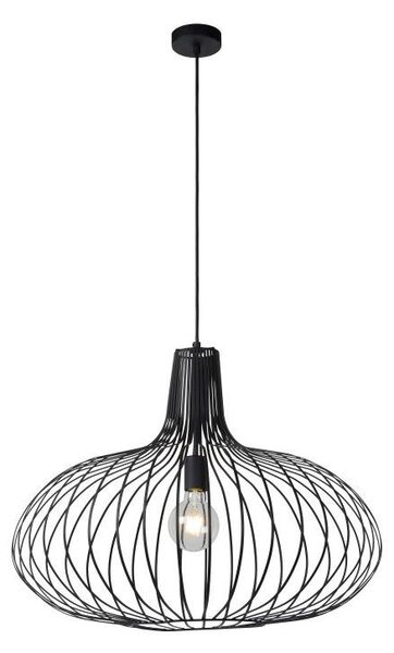 Lucide 78374/65/30 - Lampa suspendata MANUELA 1xE27/60W/230V negru 65 cm