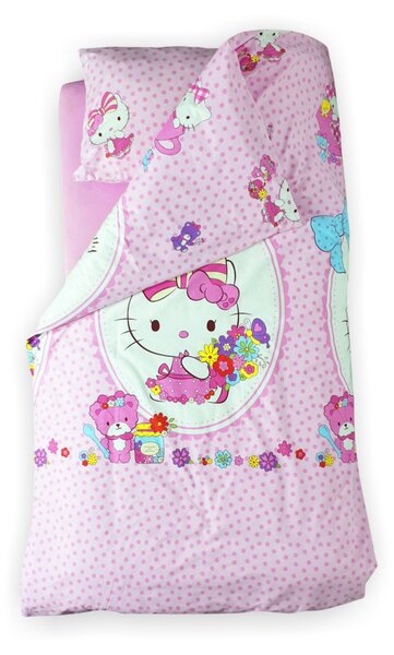 Lenjerie pat copii Hello Kitty 2-8 ani