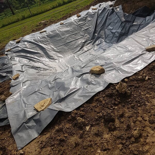 JAKS PRELATĂ NEAGRĂ-ARGINTIE 3X5 M 260G/M2