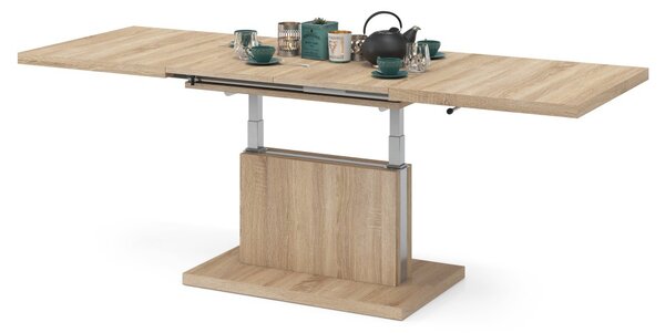 Mazzoni ASTON Stejar Sonoma - MĂSUȚĂ EXTENSIBILĂ MODERNĂ MĂSUȚĂ DE CAFEA