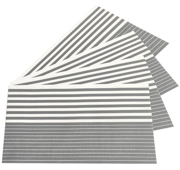 Suport farfurie Stripe gri, 30 x 45 cm, set 4 buc