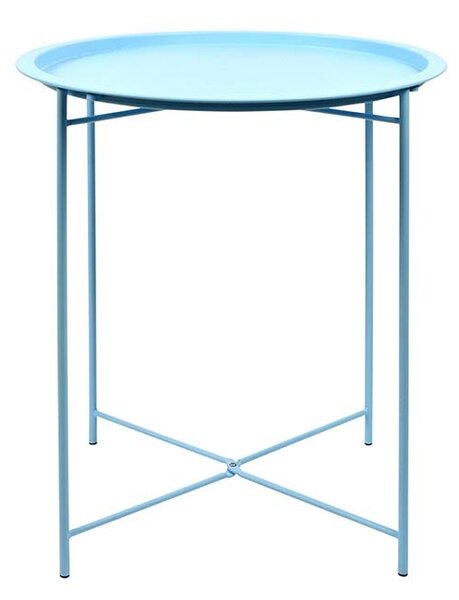 Masa de cafea pentru gradina / terasa, din metal, Shades Albastru, Ø46xH52,5 cm