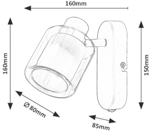 Rabalux Mirral lampă de perete 1x15 W bej 73063