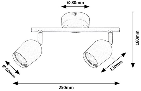 Rabalux Lianet lampă de tavan 2x15 W bej 73099