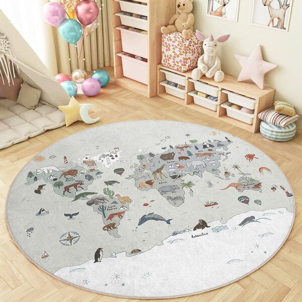 Covor de joacă pentru copii lavabil ø80 cm Big World – Mila Home