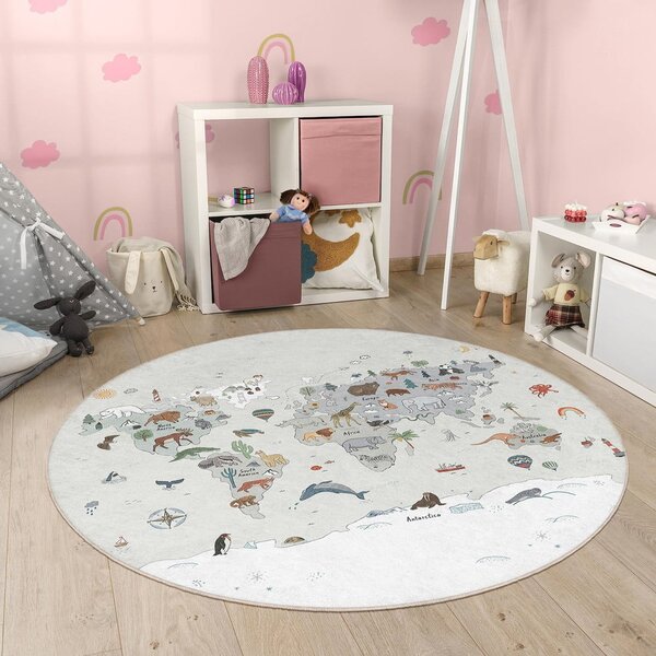 Covor de joacă pentru copii lavabil ø80 cm Big World – Mila Home