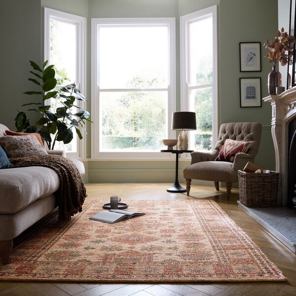 Covor roz/teracotă țesut manual din amestec de iută 160x230 cm Lana Jute – Flair Rugs