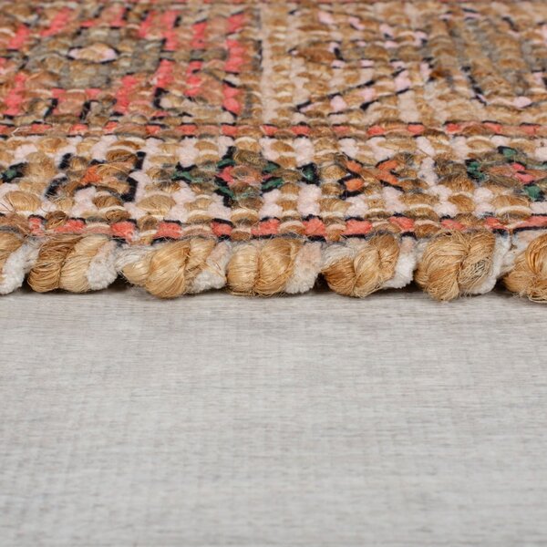 Covor roz/teracotă țesut manual din amestec de iută 160x230 cm Lana Jute – Flair Rugs